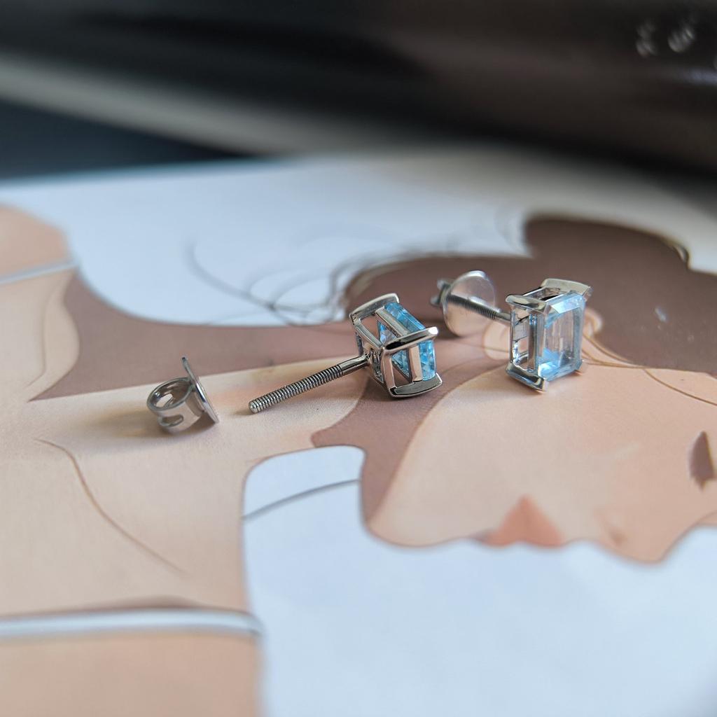 Серебряные серьги с натуральным топазом 2.438ct (2206897)