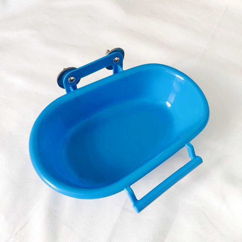 

1 шт., ванна для птиц, длина 22 см, форма ванны для кормления, вода, многофункциональная коробка для ванны, принадлежности для птиц, раковина для попугая, маленькая посуда для домашних животных синий