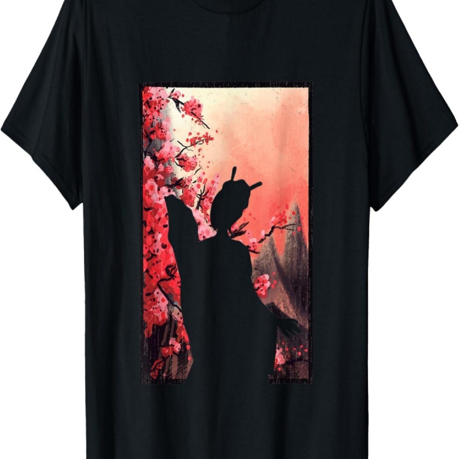 Geisha Sakura Cherry Blossom  Kawaii Geisha Art T-Shirt S