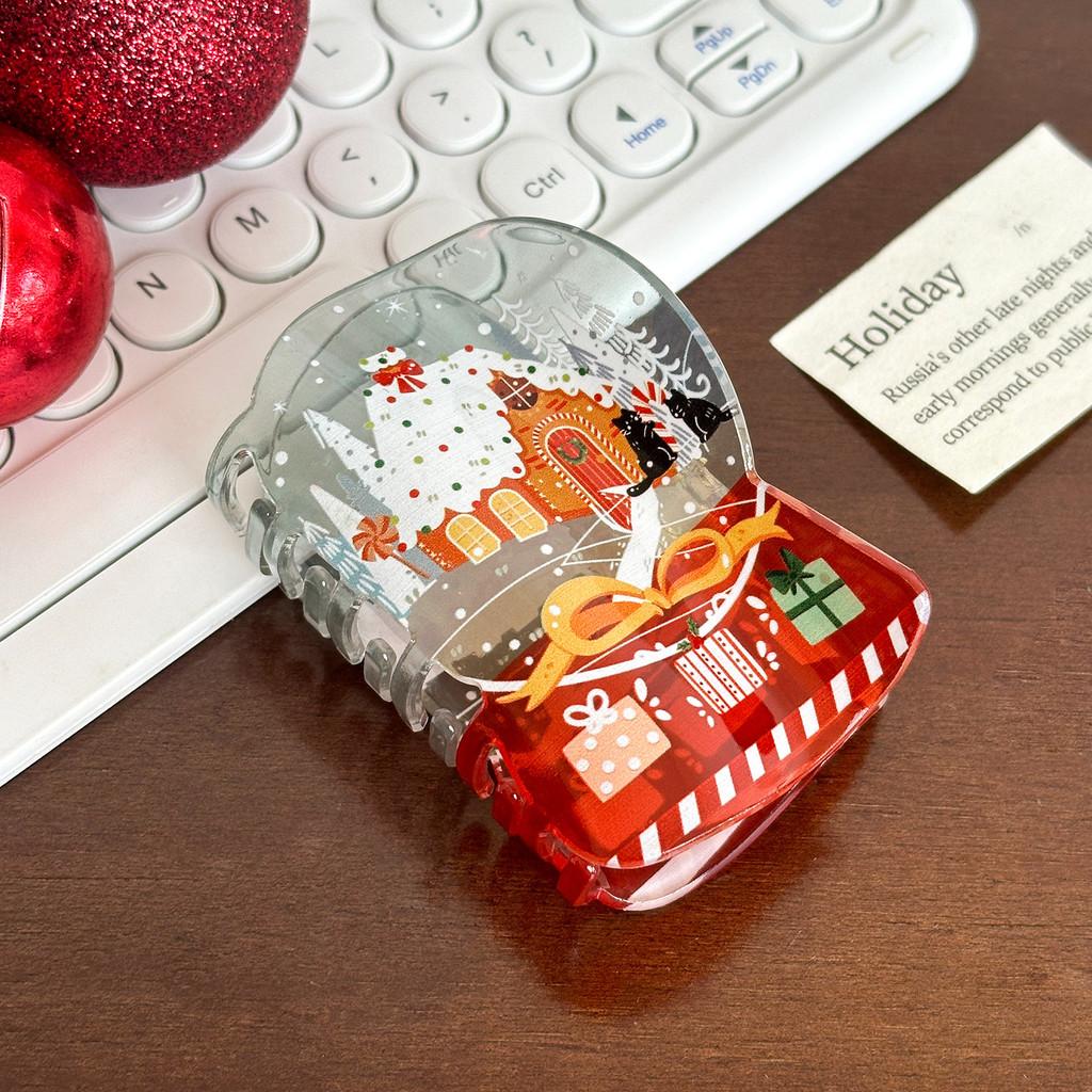 And Colorful Cute Acrylic Hair Claw Clips With Christmas Characters For Fashion Seasonal