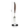 Western-Style Steak Knife and Fork Set with Retro High-End Wooden Handles.