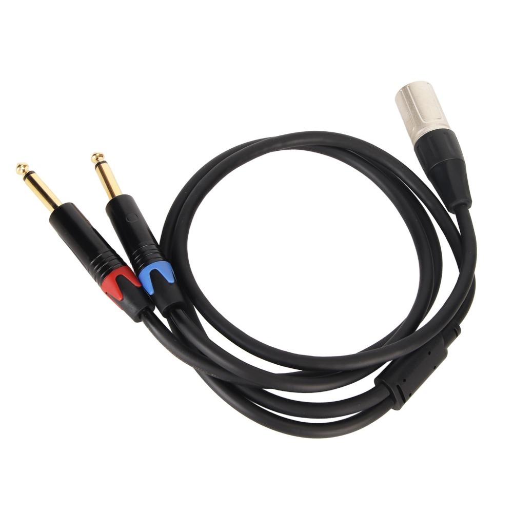 TS Mono Plug Y Splitter Cable Microphone Splitter Cable  for Microphones