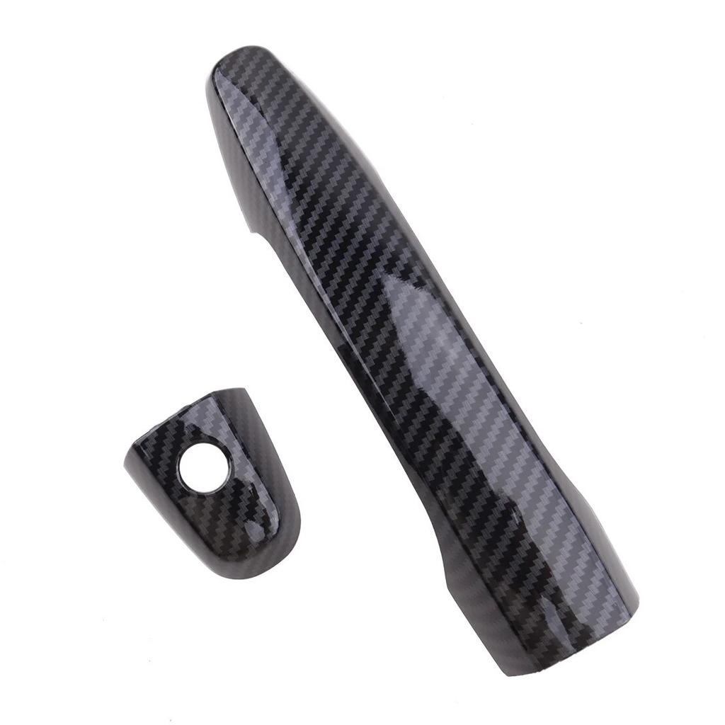 4Pcs ABS Car Carbon Fiber Style Side Door Handle Cover Trim Decor Fit For Honda Civic Coupe 2012 2013 2014 2015