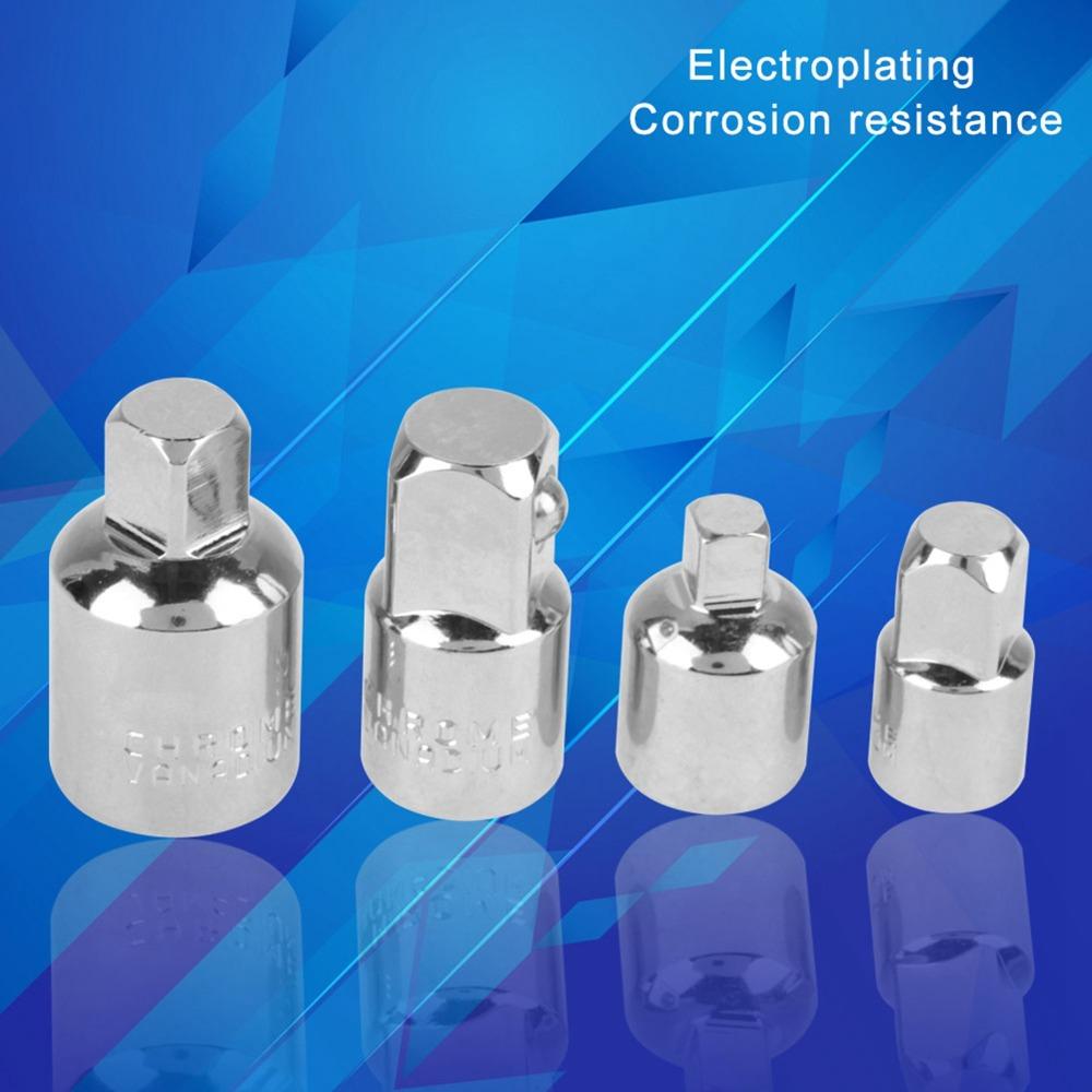 Full Polished Socket Adapter Set 4 PCS Socket Wrench Adapter Reducer Set  Automotive Maintenance