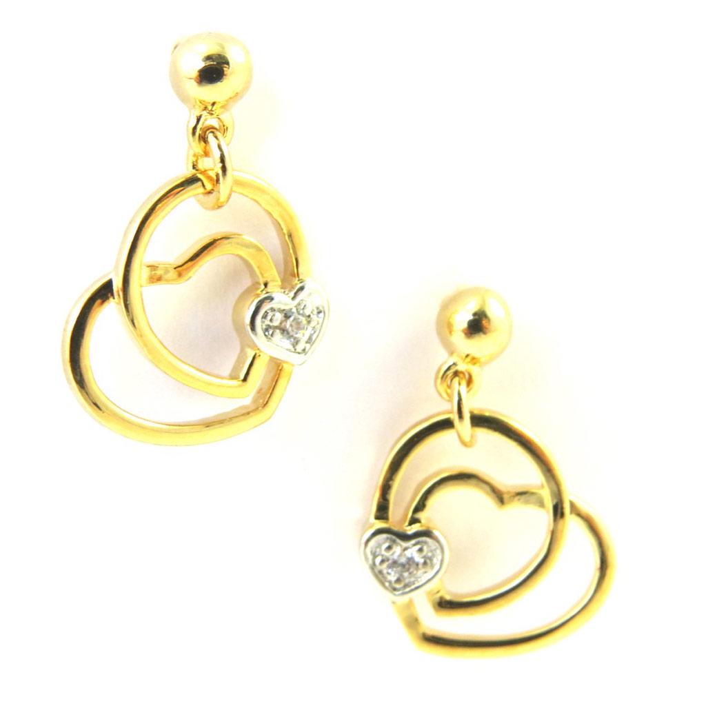 Altesse [M4985] - Boucles Plaqué Or 'Love'