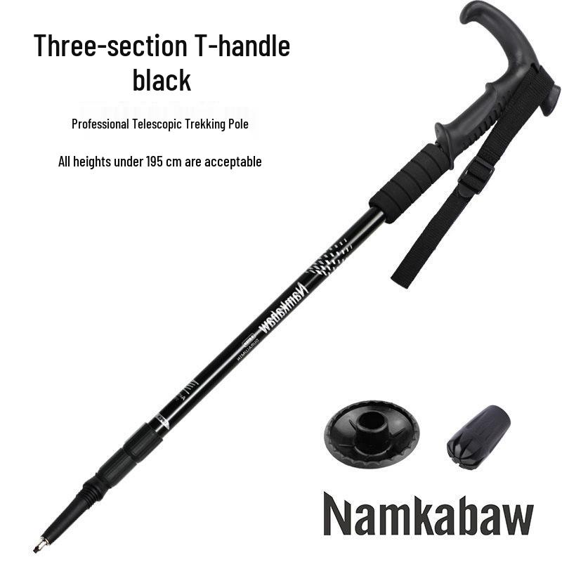 Bâton de trekking rétractable en aluminium pour la randonnée et la marche