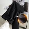 Women's Fleece-Lined Thickened Wide-Leg Casual Pants