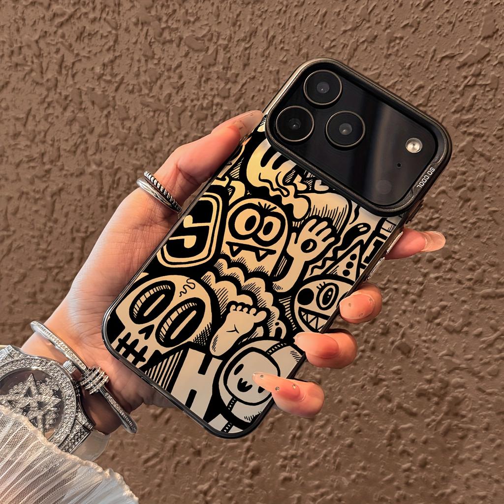 New Trendy Graffiti Cartoon Anime Creative Pattern Design Phone Case for iPhone 17/16/XR/11/12/13/14/15 Plus Pro Max Cover