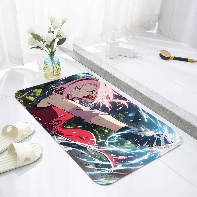 H-Haruno-N-narutoS-Sakura-Floor Mat For Living Room Sofa Floor Cushions Modern Soft Fluffy Home Rug For Bedroom Play Carpet