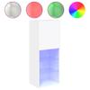 TV Cabinet with LED Lights White 40.5 X 30 X 102 Cm