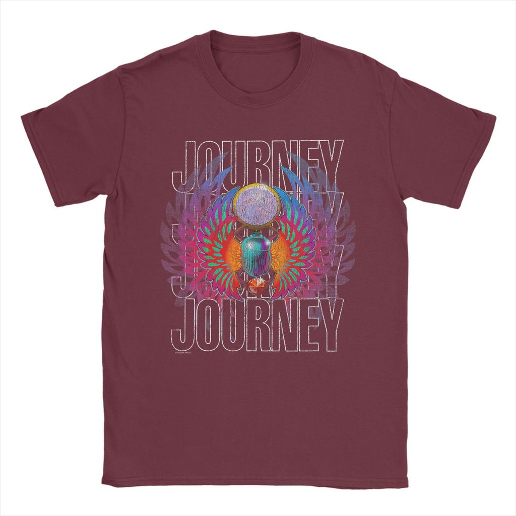 Unisex Journey Wings Lebendiger Skarabäus Band T-Shirts Baumwoll-Oberteile Lustige Kurzarm-Rundhals-T-Shirts Original-T-Shirt
