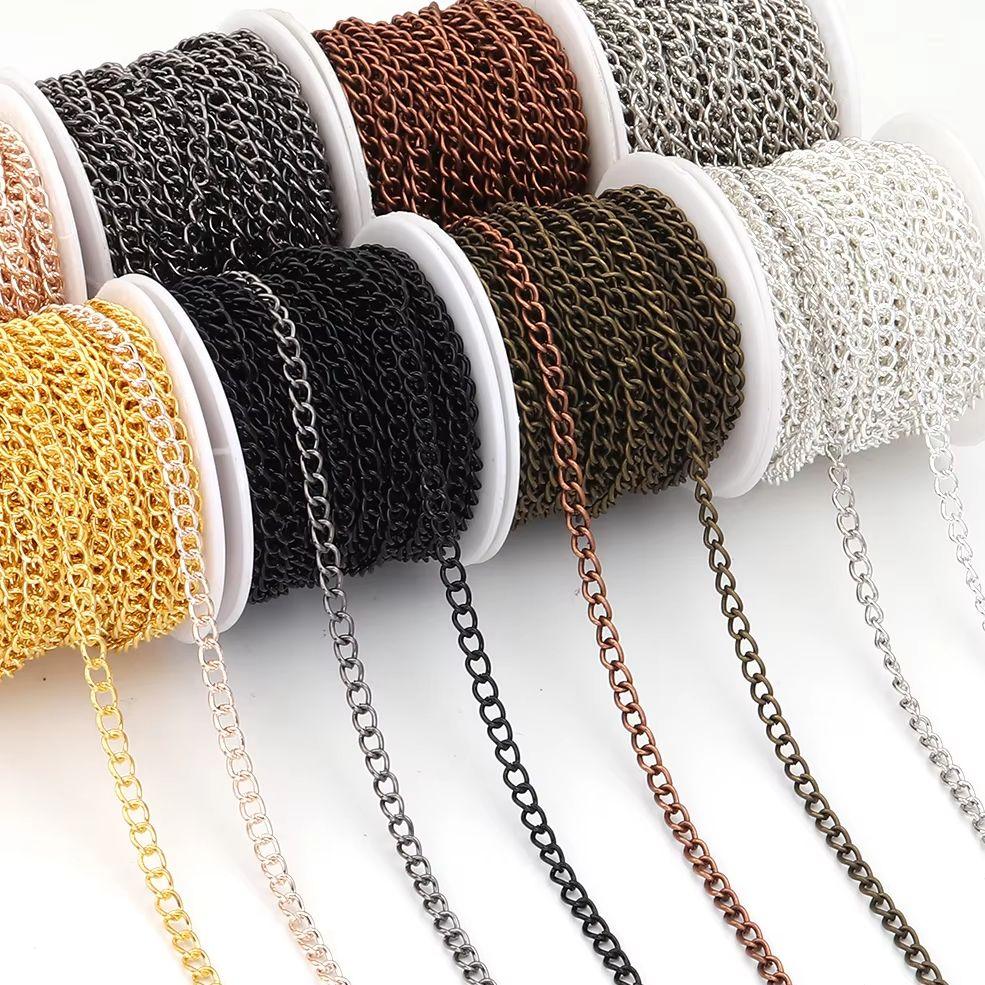 10Yards/Roll Metal Iron Chain Necklace Link Chain Bulk Chain For Jewelry Making Findings DIY Necklace Bracelet Chain Accessories