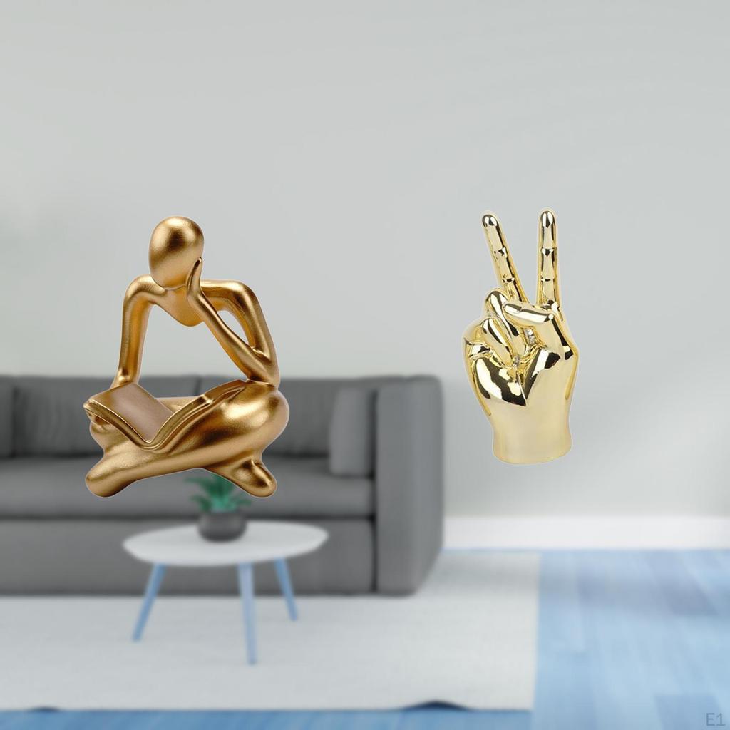 Abstract Gesture Thinker Statue Sculpture for Tabletop Living Room Shelf Office Bookshelf Creative