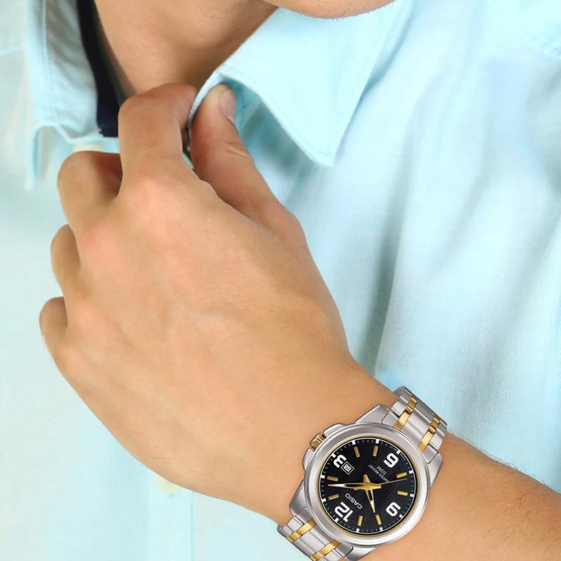Casio CASIOSTANDARD Series Retro Sports Trendy Watch Business Quartz Movement Stainless Steel Strap Japanese and Korean Watch Men's MTP-1314SG-1AVDF