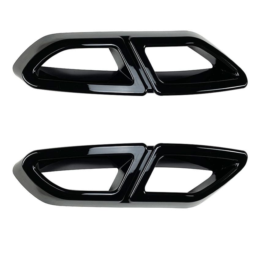 ABS Glossy Black Car Rear Exhaust Muffler Tail Pipe Cover Trim Replacement For Volkswagen Passat B8 2017 2018 2019