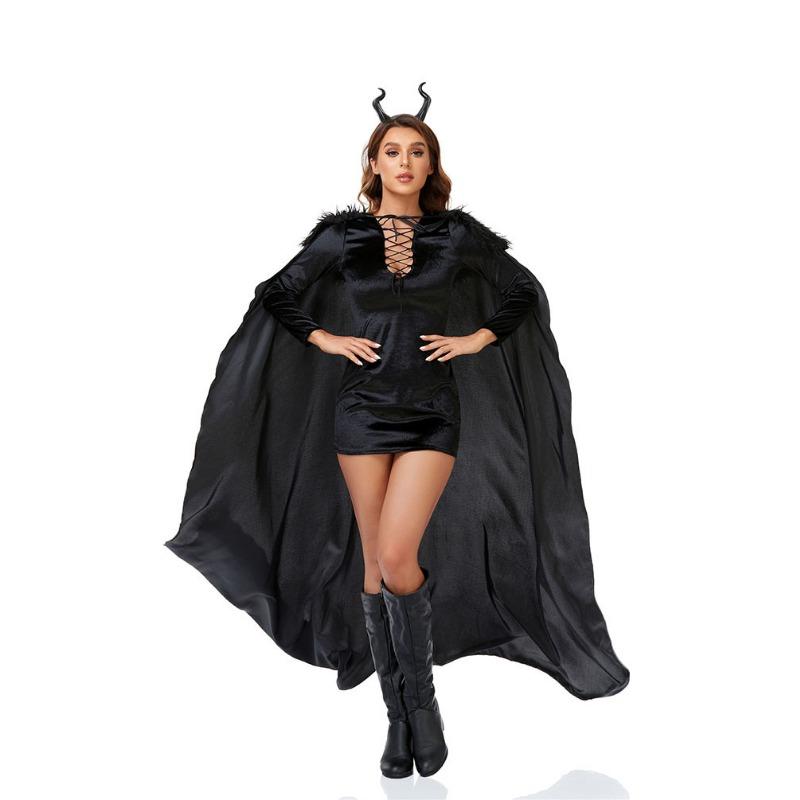 

Костюмы, новый взрослый Хэллоуин Спящее заклинание, Костюм ведьмы-демона, Костюм девушки-демона XL