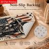 2D Printing Motorcycle Style Doormat Polyester Mat Home Decor Entrance Rug American Flag Patriotic Design for Bedroom