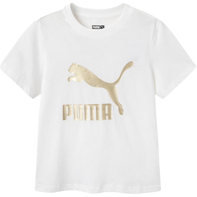 PUMA Kids T Shirts Crew Neck Moderate 353924117202-10101 165