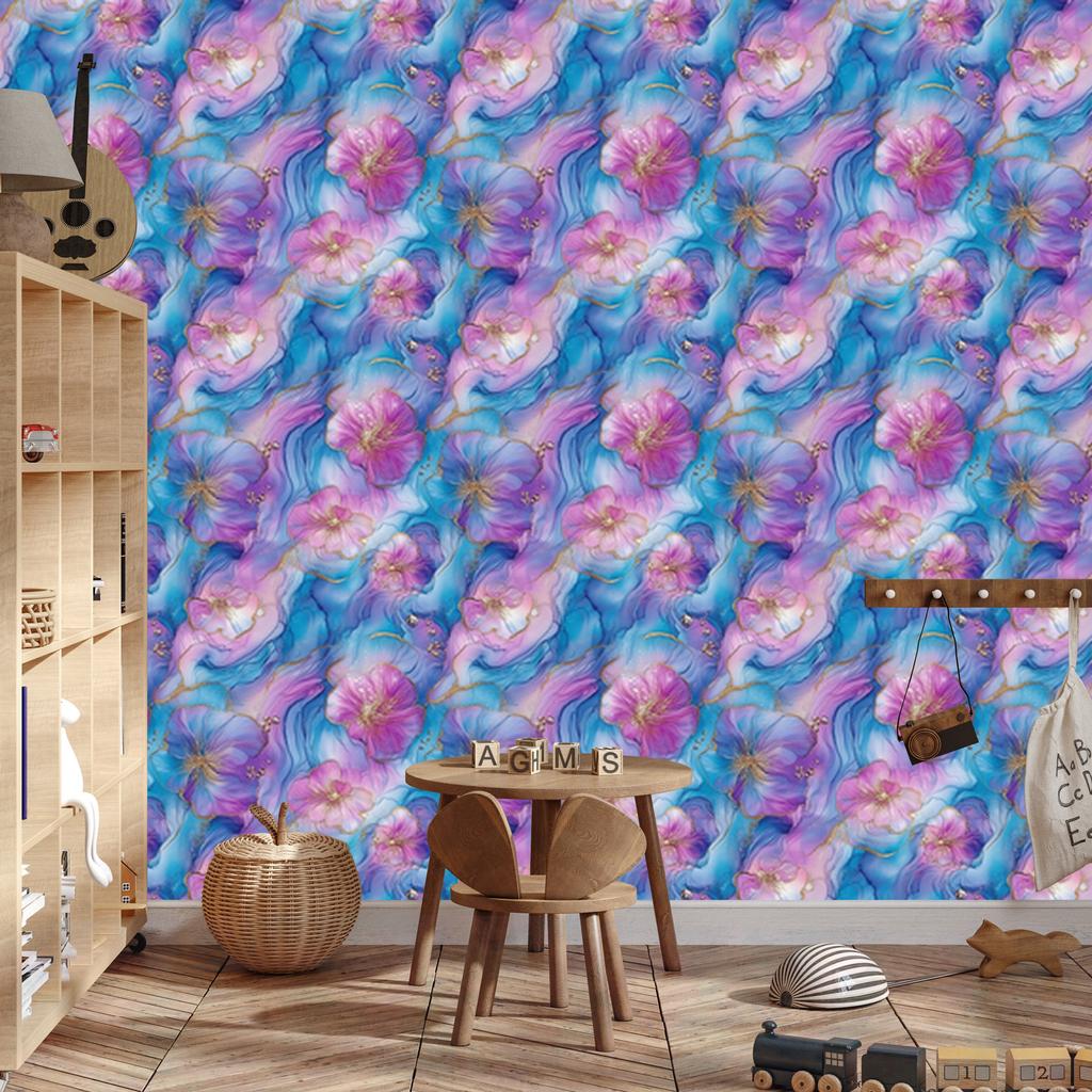 Wallpaper Ink blue, violet, purple and azure 50x1000