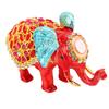 Enamel Elephant Jewelry Box Decorative Jewelry Organizer for Rings Earrings Jadestone Desktop Decor Gift Gold Red