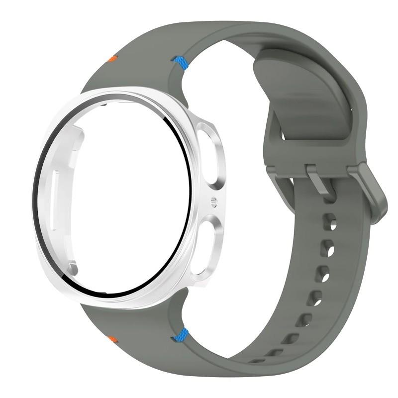 Silicone Strap for Samsung Galaxy Watch 8 40 44mm Band with Case Screen Protector Bumper Cover