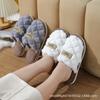 Cotton Slippers Winter Household Indoor Stepping Plush Cotton Drag Couple Warm Slippers Non-slip Home