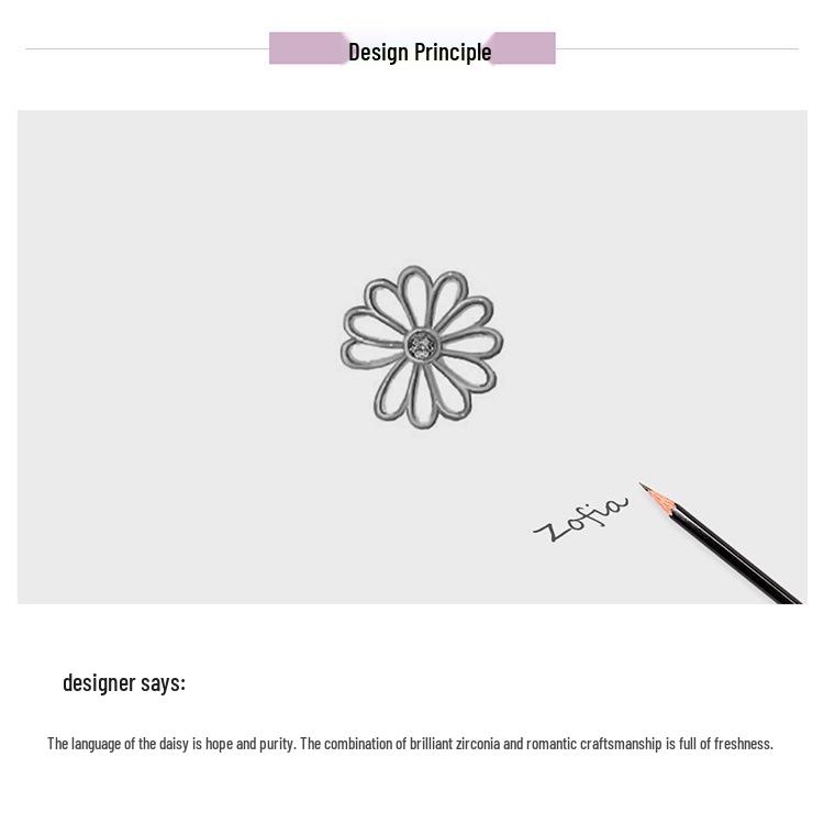 Daisy 925 Silver Gold-Plated Zircon Beaded Bracelet SCX118