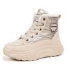 New Winter High-top Platform Shoes, Children's Fleece Thickened Non-slip Dad Shoes Increase Height and Keep Warm Women's Cotton Shoes