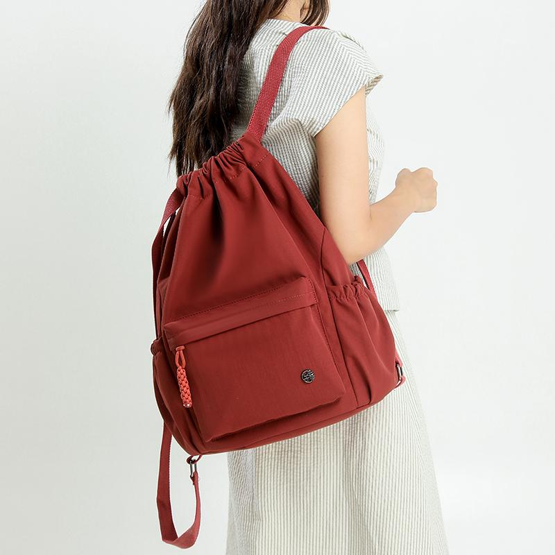 Waterproof Drawstring Pocket Women's Sports Backpack Travel Backpack