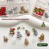 Christmas Colorful Resin Nail Decoration Accessories DIY Nail Glamour Christmas Tree Snowflakes Design Stereoscopic for Salon