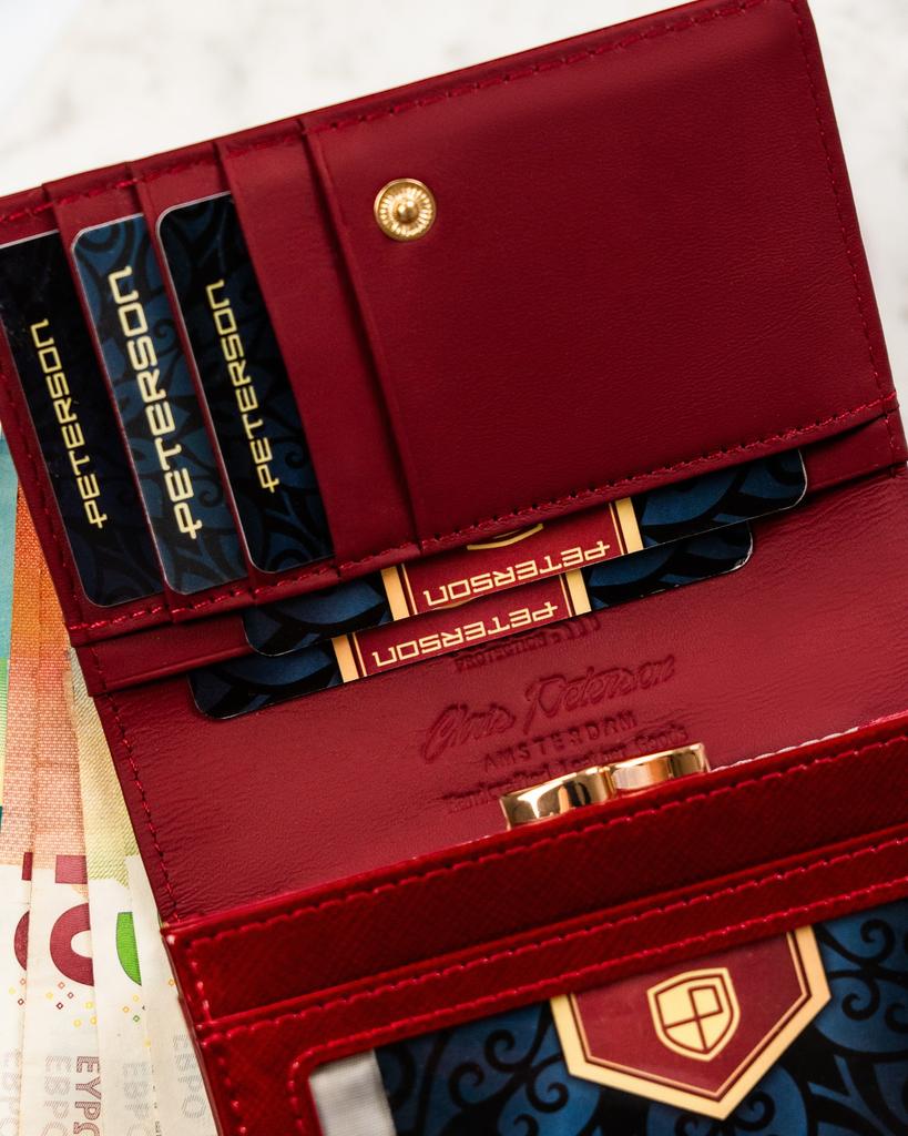 Women's Leather Wallet PTN PH30-1-SAF-1970 RED