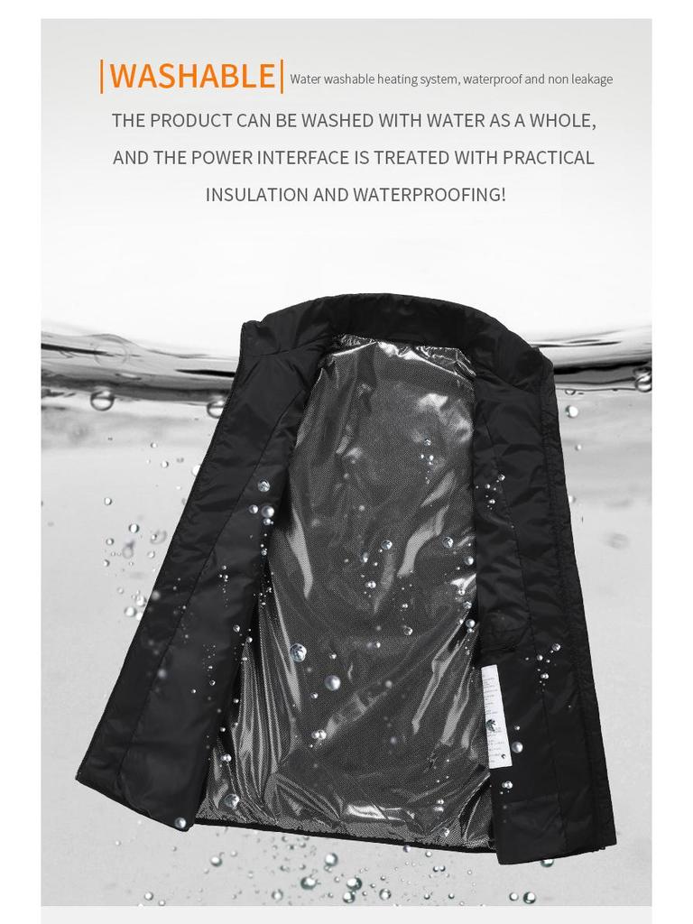 Unisex Cross-Border Heated Vest with Intelligent Temperature Control - Stand-up Collar for Winter Warmth