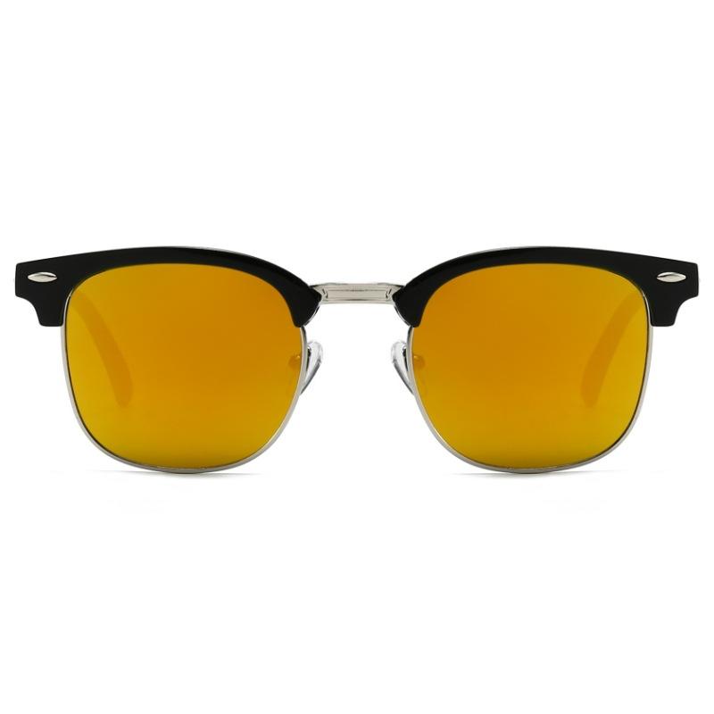 Classic Sunglasses Retro Rice Nail Half Frame Sunglasses Trendy Film Reflective Glasses Toad Glasses Sunglasses