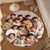 Kpop Music Round Rug for Livingroom,Bedroom, Palyroom, Chair Rug, Area Rug, Circle Carpet, Large Size Fan Christmas Gift