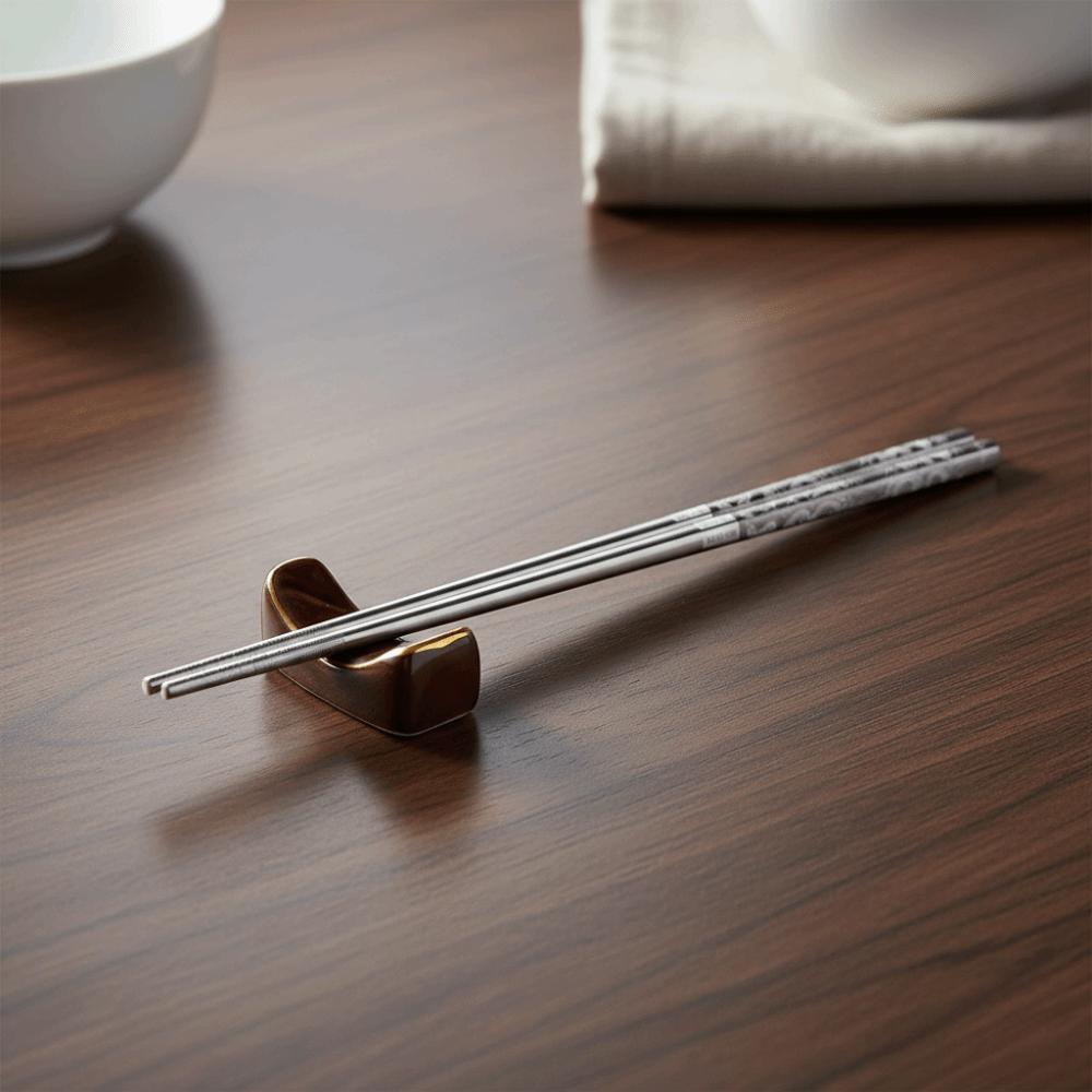 5 Pairs Non-Slip Stainless Steel Dragon Patter Chopsticks Sushi Chopsticks Restaurant