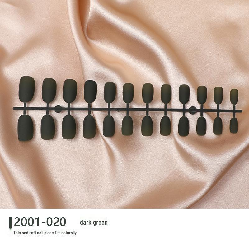 Matte, gefrostete Nagelaufkleber - 24-teiliges Set tragbarer künstlicher Nägel