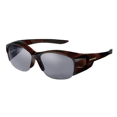 Swans Sunglasses Overglasses OG5-0751 DMBR Demibrown Free Size 0751 DMBR: Silver Mirror X Polarized Smoke