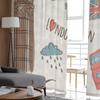 Bunte Londoner Symbole Transparente Vorhänge für Wohnzimmer Durchsichtiger Tüll Fenstergardine Schlafzimmer Küche Heimdeko Schleier Drapierungen