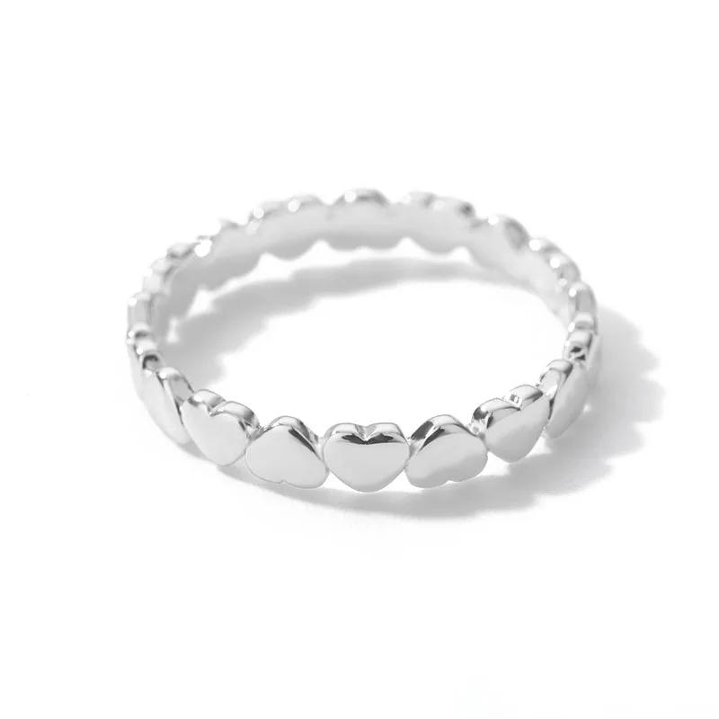 Cute Simple Heart Rings for Women Men Stainless Steel Gold Color Love Finger Rings Couple Wedding Jewelry Christmas 2026 Gift