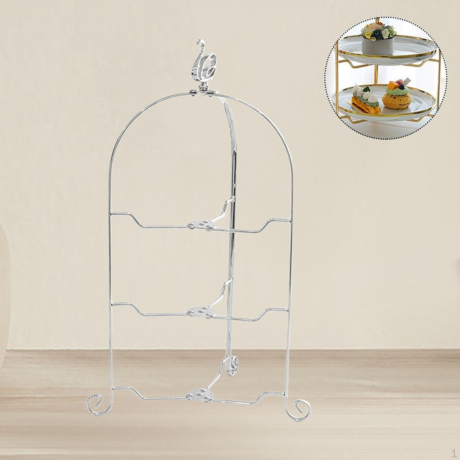 

Подставка для торта, полка, десертный стол, дисплей, хранение продуктов питания серебряный