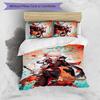 3pcs Custom Name Cartoon Genshin Impact Manye Bedding Set Duvet Cover Closure Includes 1 Duvet Cover & 2 Pillowcases for All Seasons Bedroom Decor