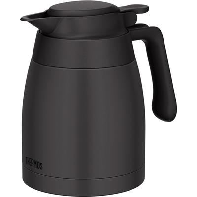 Thermos RVS Donker Geïsoleerde Tafelkan met Brede Opening DGY Vaatwasmachinebestendige Kan, 1,0L, Grijs, Design, TTG-1000