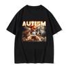 Autism Women's Funny Skull Graphic T-Shirt Fashion Gothic Vintage T-Shirt Women's Round Neck Short Sleeve T-Shirt Women Y2K Top