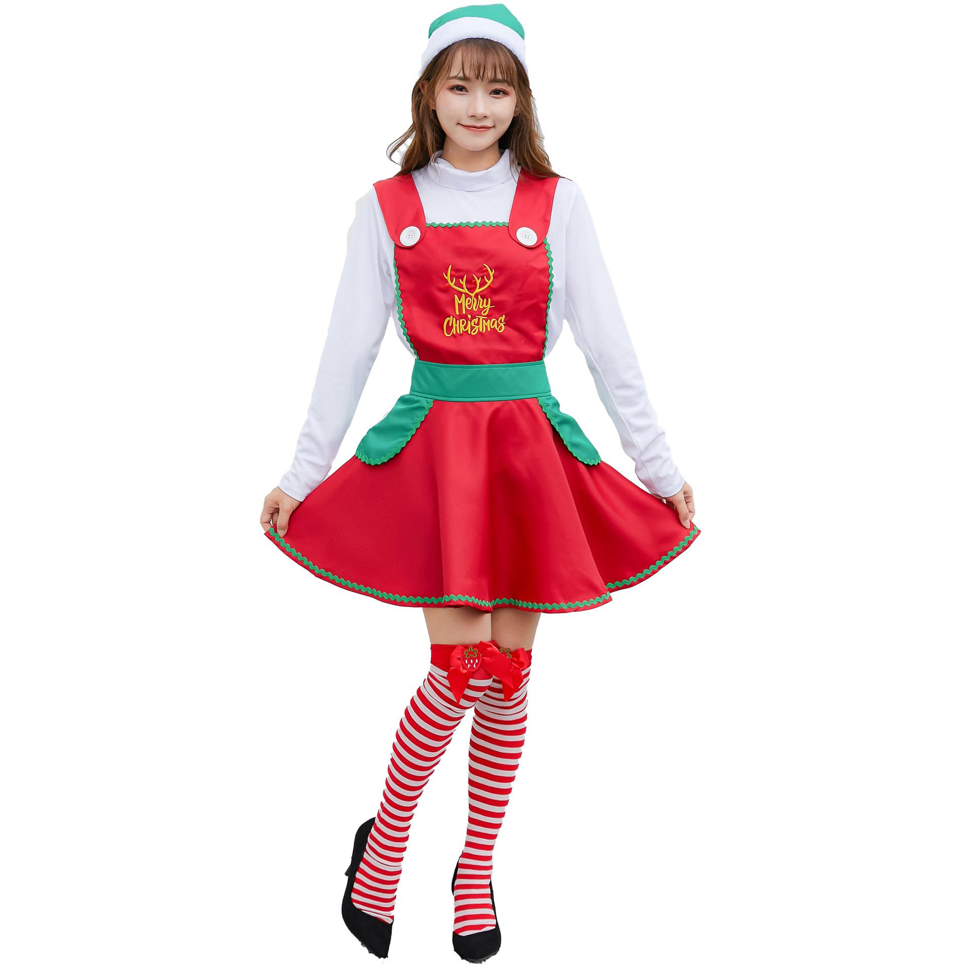 

- Christmas costume, sexy Christmas costume, sweet Santa performance costume M
