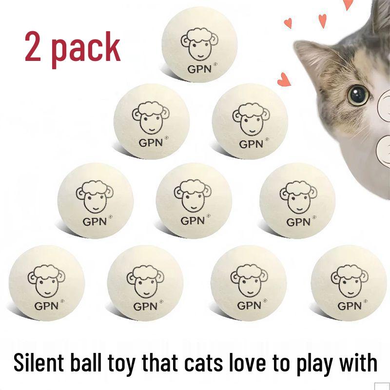 Silent Kitten Trainer: Plush Wool Ball for Pet Training and Energy Use