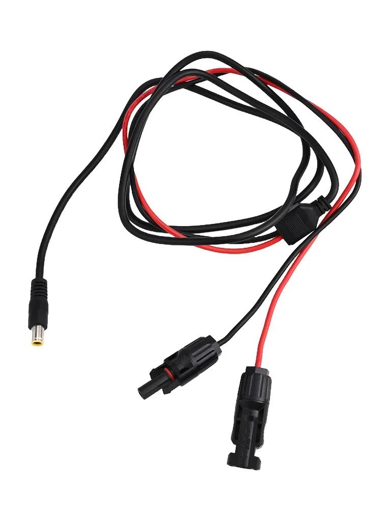 180CM Length DC 8MM Adapter Cable Polarity Marked 12AWG Wire 200Watt Support 36Volt 13Amps Female Positive Red For Camping