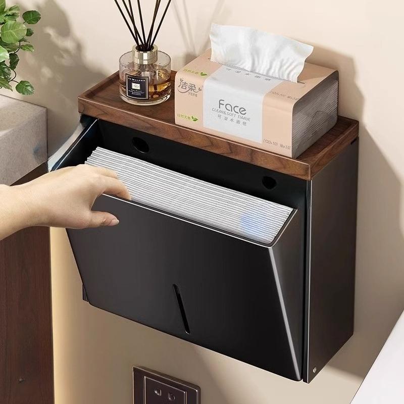 Wall Hanging Tissue Box Rectangular Napkin Organizer Holder Luxury Tissue Storage Boxes Plush Multifunctional Napkin Hanger