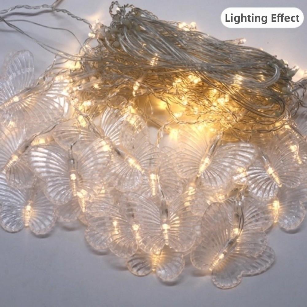Outdoor LED Light String 1.5/3 Meter Plastic Butterfly String Lights with 10/20 Lights Decorative Light