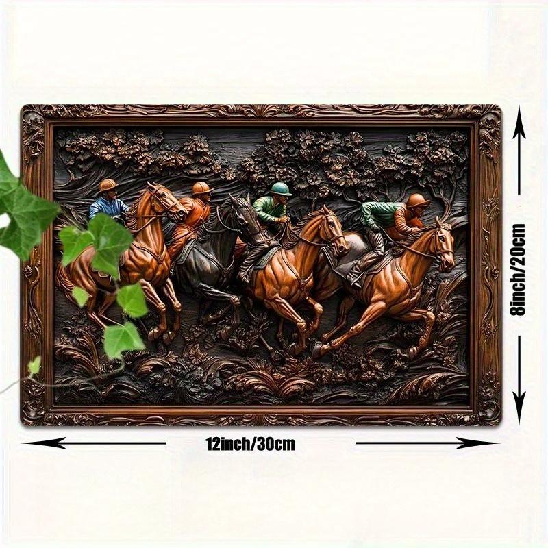 

2d Flat 30*20cm, Jockey Horse Racing Wooden Wall Art, Wooden Sign, for Home, Kitchen, Garden, Bedroom, Bar. 30*20cm