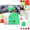 Cozy Cartoon Face Embroidered Knit Beanie Cap For Windproof Warmth In Winter